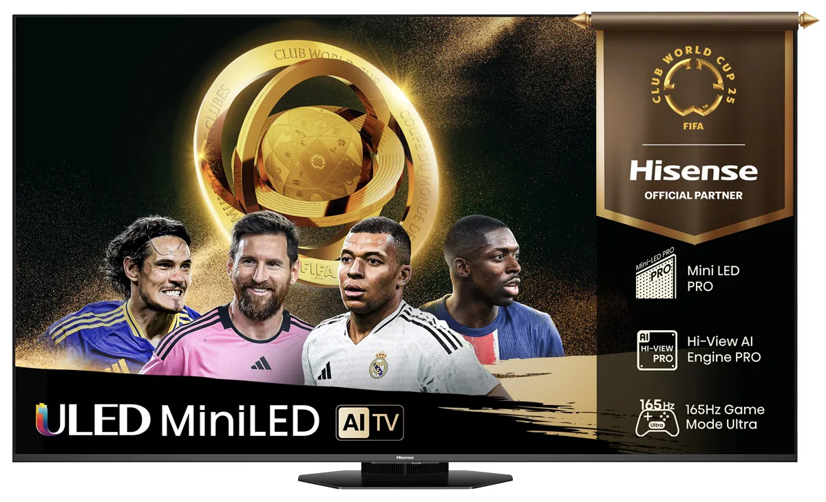 LED-телевізор Hisense MiniLED 65 дюймів чорний 4K HDR 165 Гц