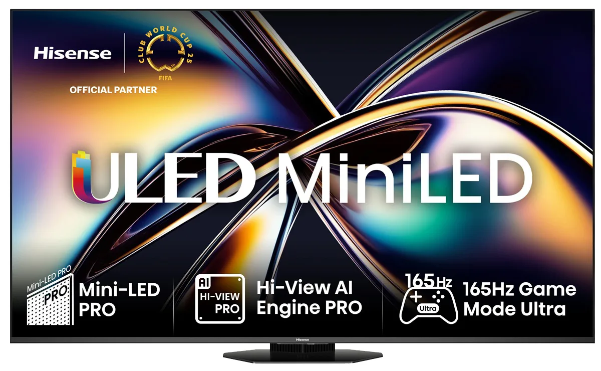 LED-телевізор Hisense MiniLED 65 дюймів чорний 4K HDR 165 Гц