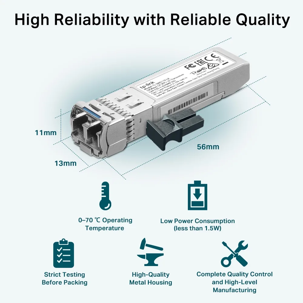 Трансівер SFP+ TP-LINK 10GBase-LR SM одномодовий LC 10 км