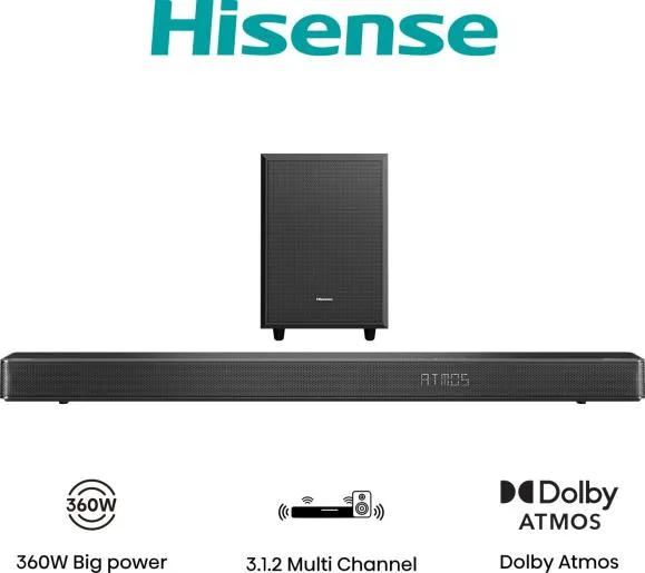 Саундбар Hisense 3.1 360Вт 920х60х90 мм Чорний