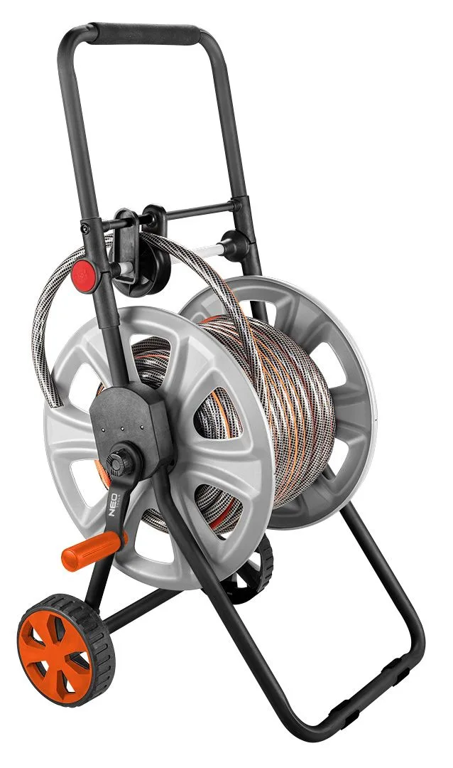 Котушка для шланга Neo Tools на колесах, вміщує 60 м шланга 1/2" та 20 м шланга 3/4".