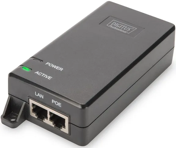 PoE-Інжектор DIGITUS PoE+ 802.3at, 10/100/1000 Mbps, Output max. 48V, 30W
