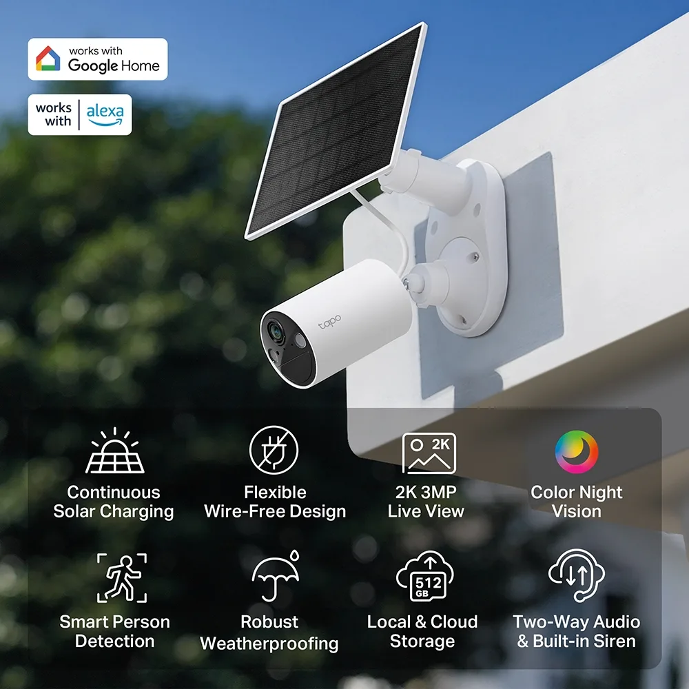 Комплект розумної бездротової камери TP-LINK TAPO C410 KIT 2K QHD та сонячної панелі