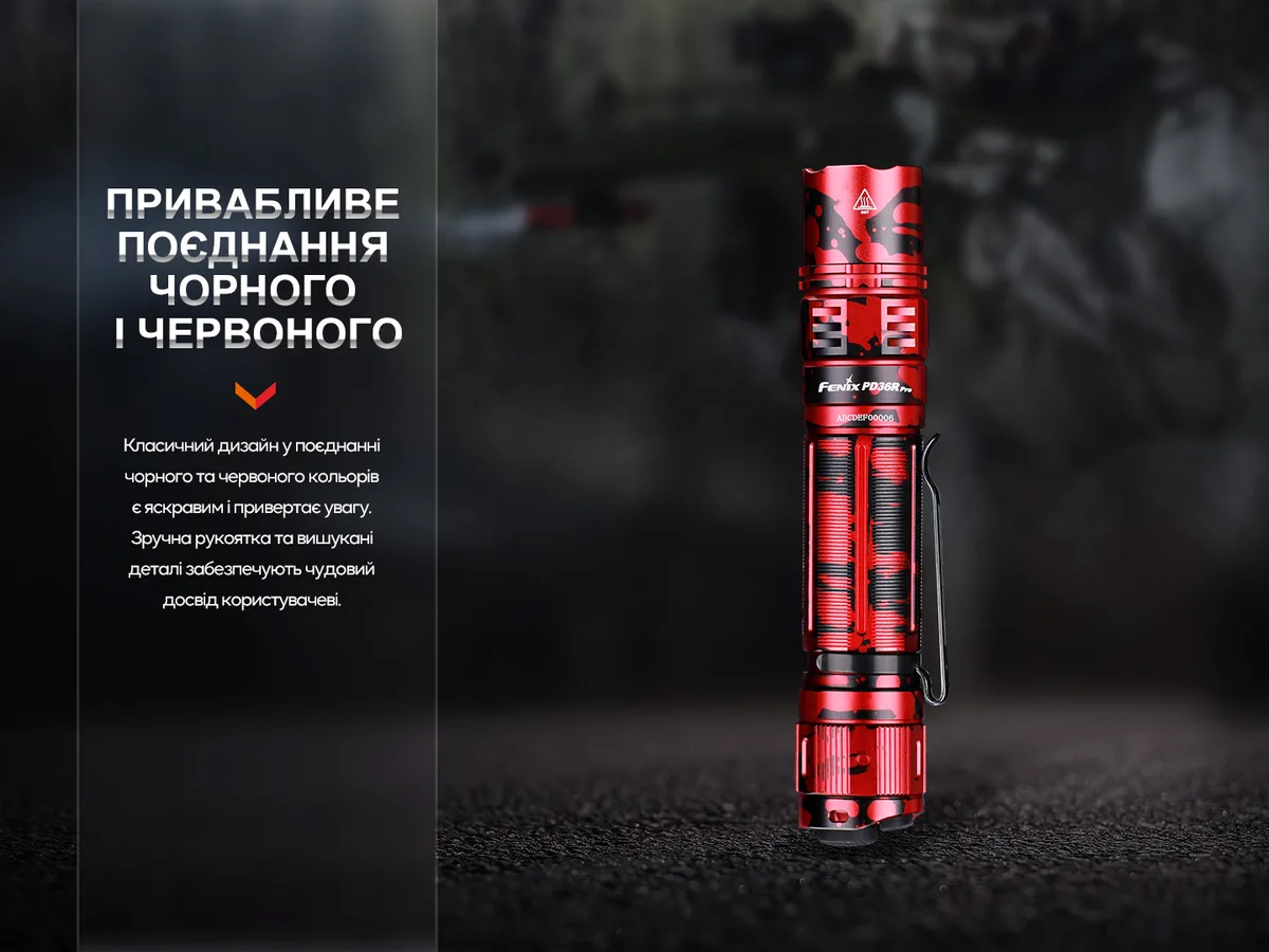 Ліхтар тактичний Fenix алюміній 145,8х26,5х25,7 мм червоний