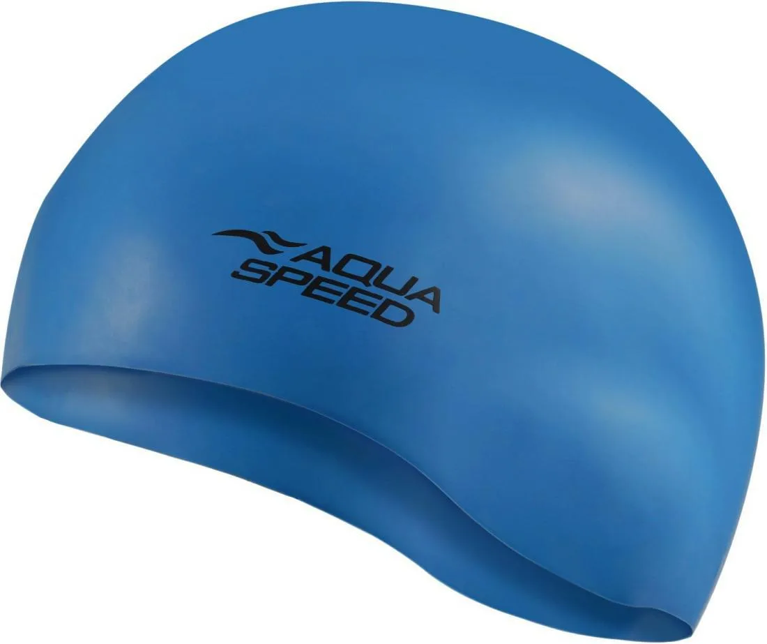 Шапка для плавання AQUA SPEED 100% силікон OSFM темно-синя