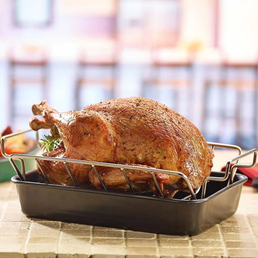 Стійка для ребер V-подібна Big Green Egg нержавіюча сталь L XL металік