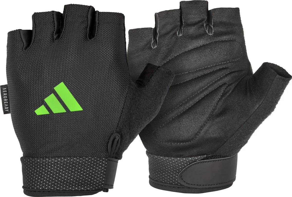 Рукавички Adidas 100% поліестер S чорний зелений