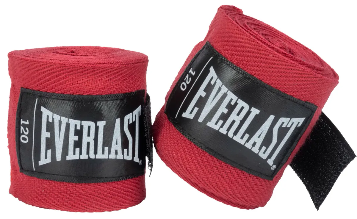 Бинти Everlast нейлон 120 см червоні