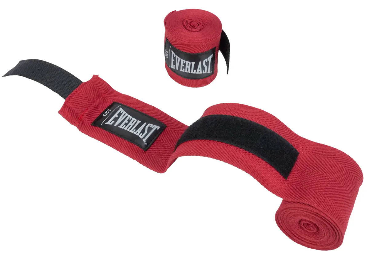 Бинти Everlast нейлон 120 см красные