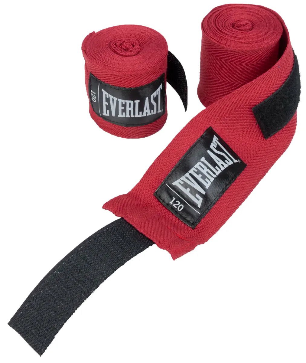 Бинти Everlast нейлон 120 см красные