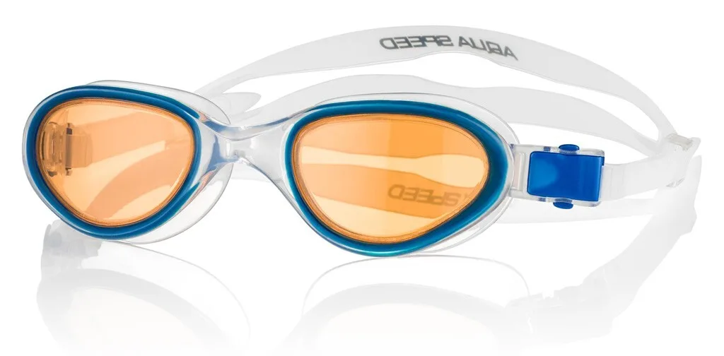 Окуляри для плавання AQUA SPEED силікон OSFM синій прозорий