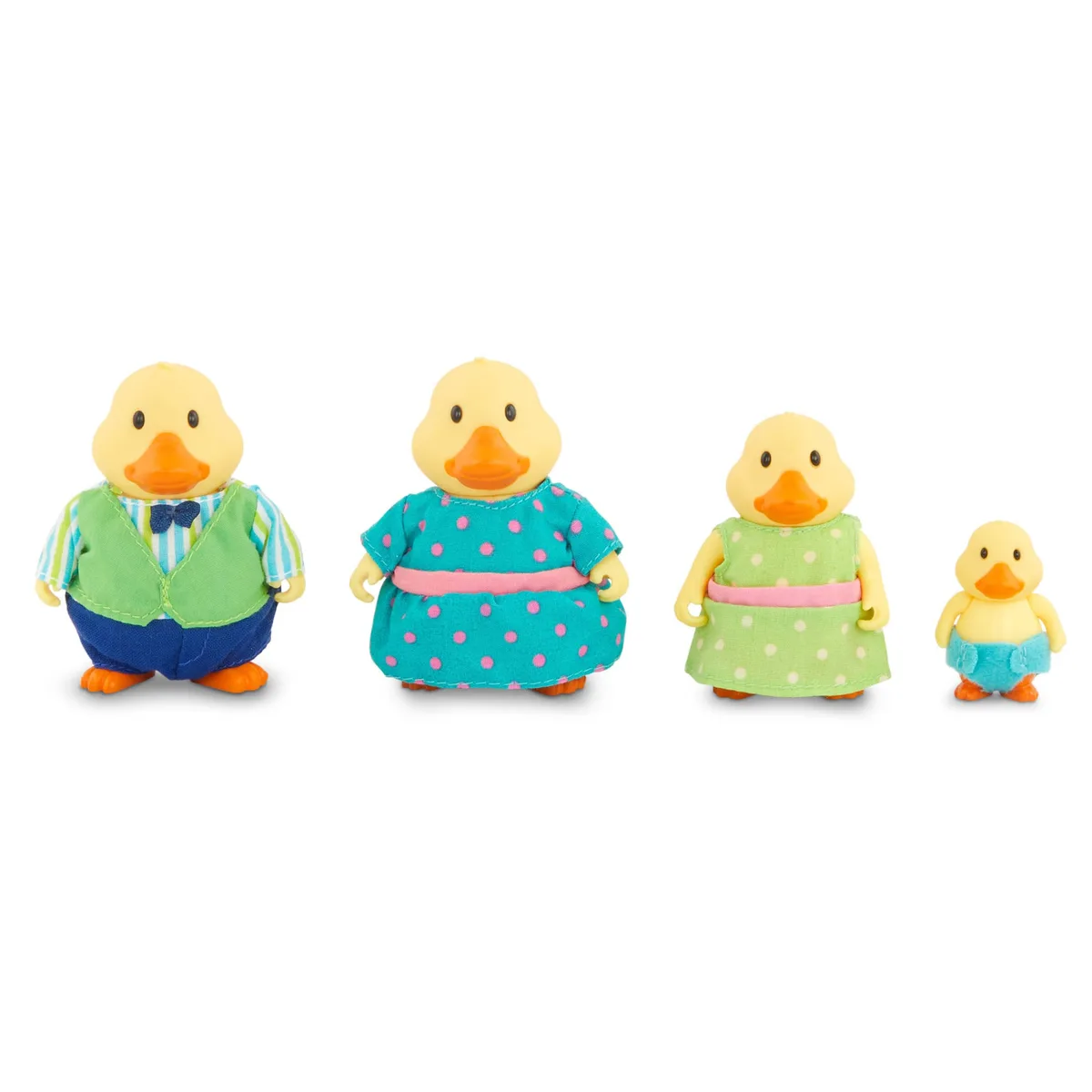 Набор фигурок Li'l Woodzeez Семья Уточек 4 шт, книжка EN