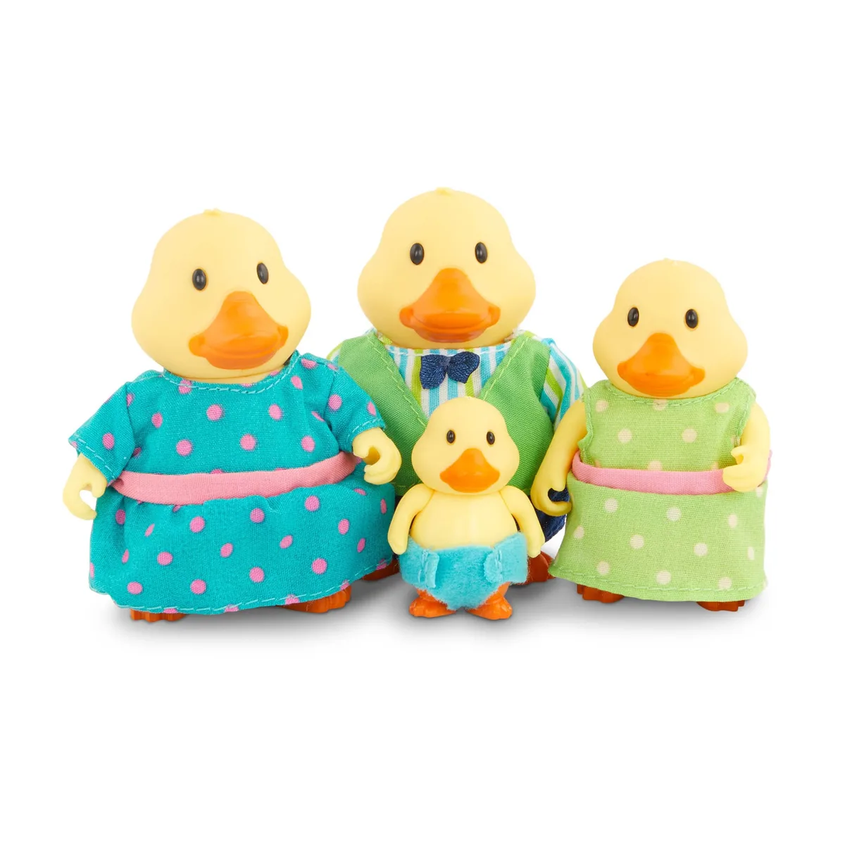 Набор фигурок Li'l Woodzeez Семья Уточек 4 шт, книжка EN