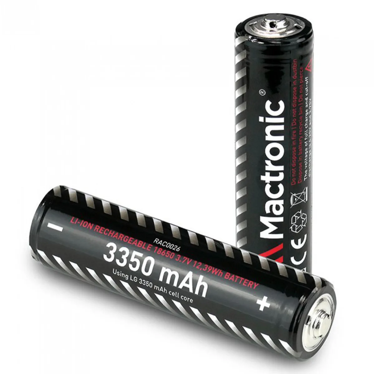 Акумулятор Mactronic Li-ion 18650 3350 mAh Чорний