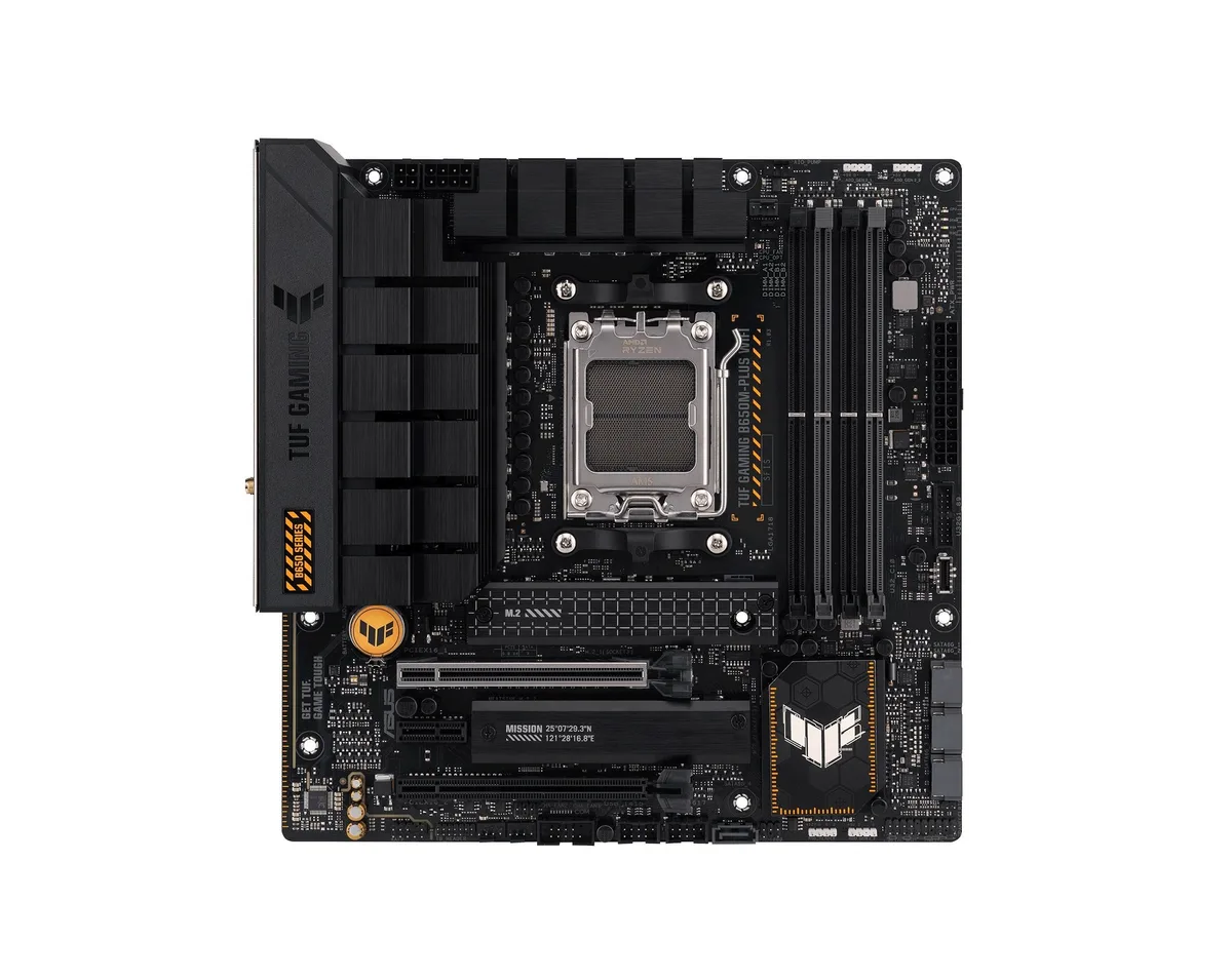 Материнcька плата ASUS TUF GAMING B650M-PLUS WIFI sAM5 B650 4xDDR5 M.2 HDMI DP Wi-Fi BT mATX