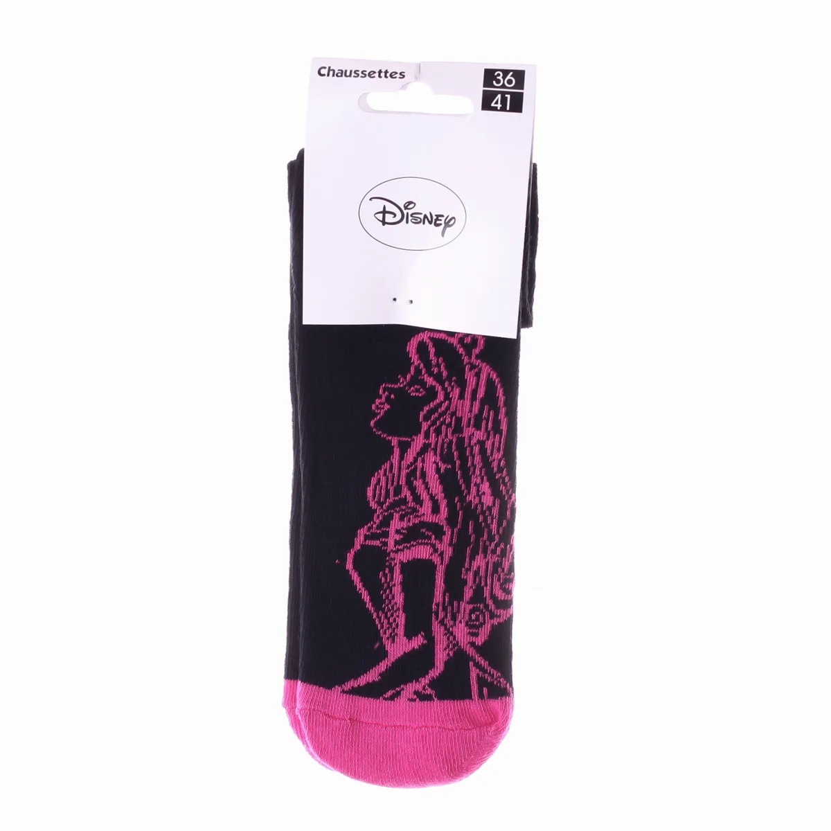 Шкарпетки DISNEY PRINCESS бавовна 36-41 чорний пурпурний