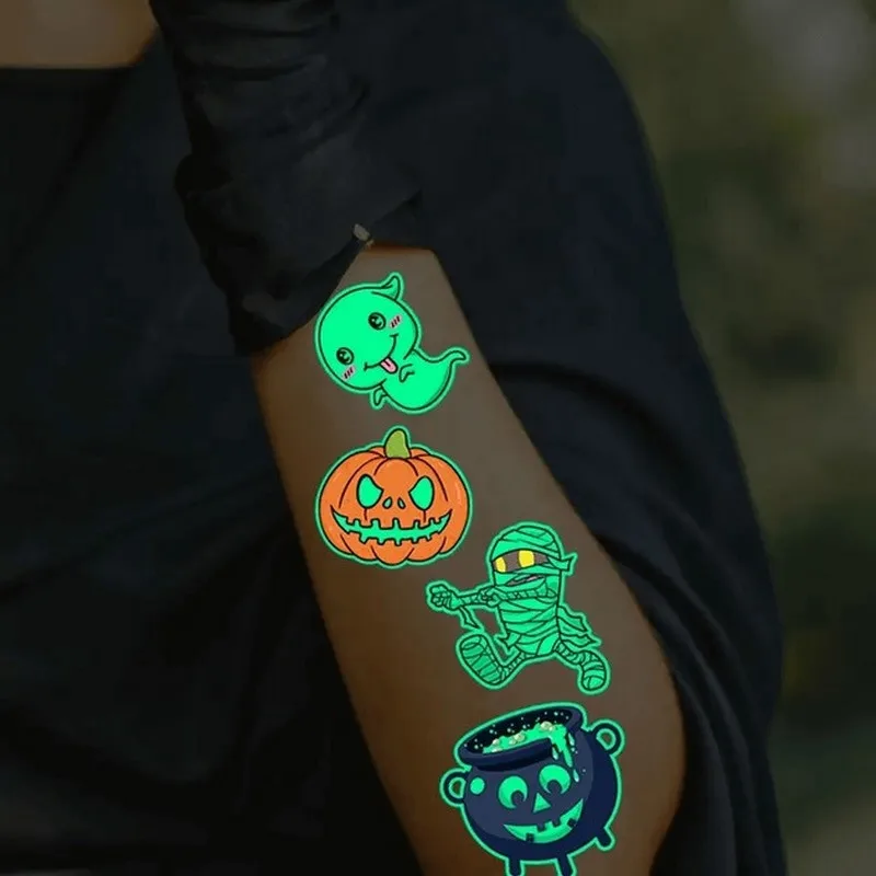 Набор временных татуировок Fresh Tattoo 12х7 см светящиеся 10 шт Хеллоуин