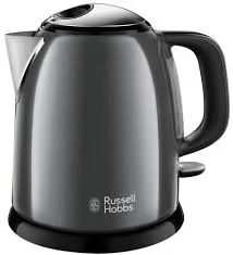 Электрический чайник Russell Hobbs Colours Plus Mini, 1 литр, металлическая обработка, серого цвета