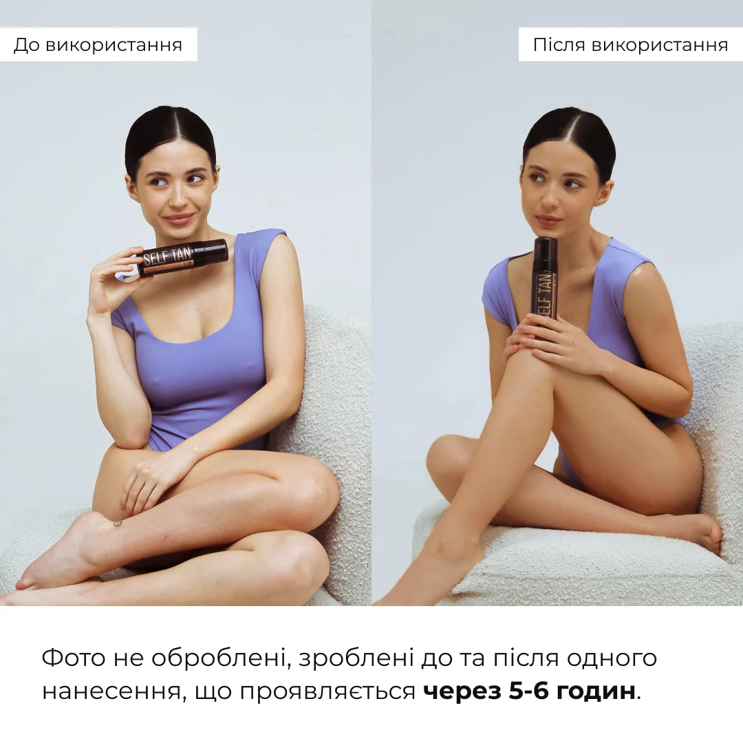 Комплекс для автозасмаги обличчя та тіла Hillary Self Tan + Рукавиця-аплікатор