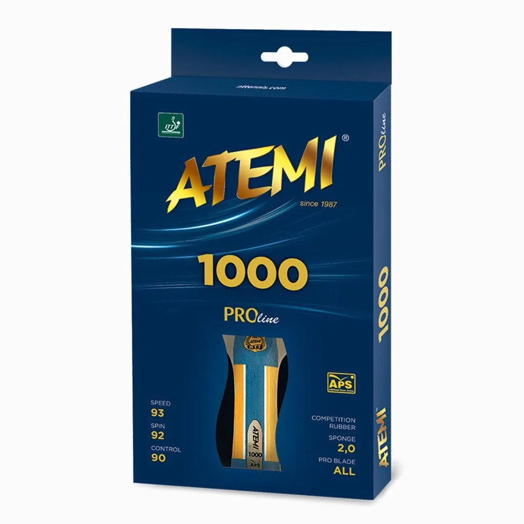 Ракетка Atemi деревина 5,5 мм гума чорна