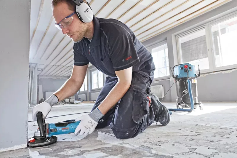 Шліфмашина кутова Bosch Professional 125 мм 1500 Вт для бетону легка бетоношліфувальна машина