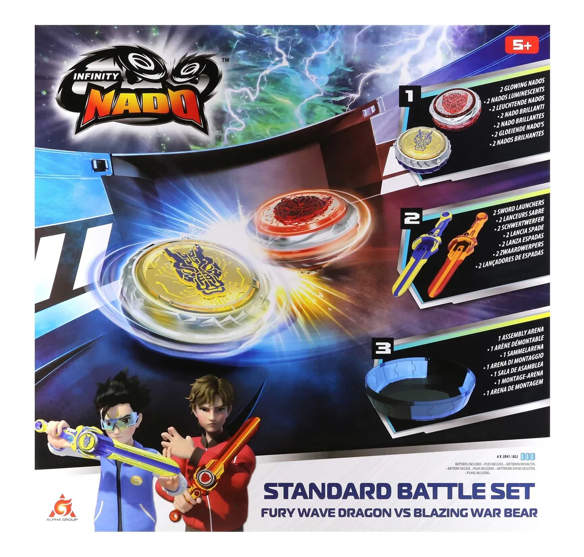 Набір Infinity Nado VI Battle Set Лютий Дракон проти Палаючий Бойовий Ведмідь (Fury Wave Dragon vs Blazing War