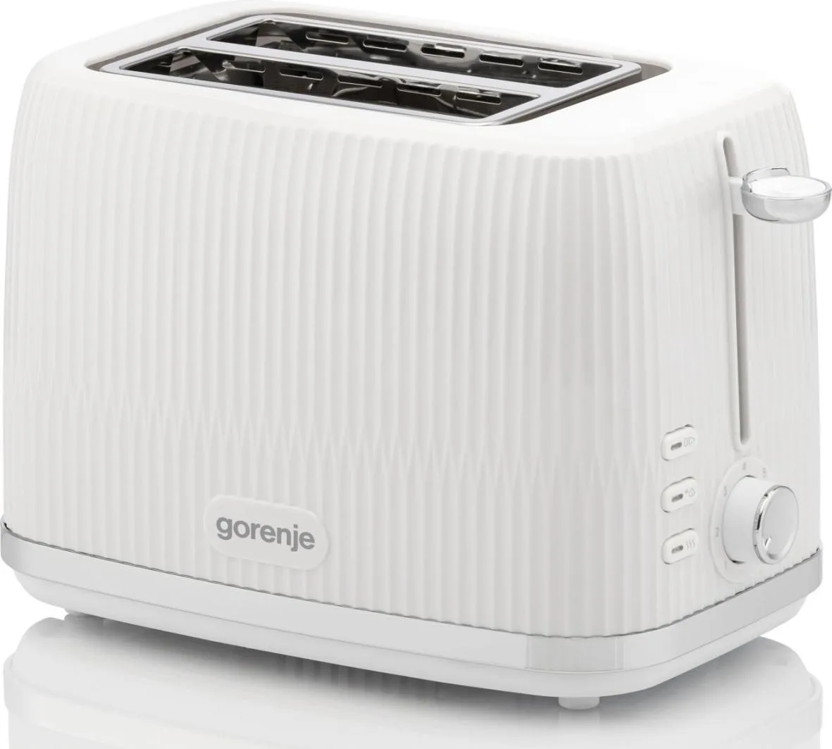 Тостер Gorenje пластик 20,4х24х17,4 см Білий 850 Вт 2 тости 7 режимів обсмажування