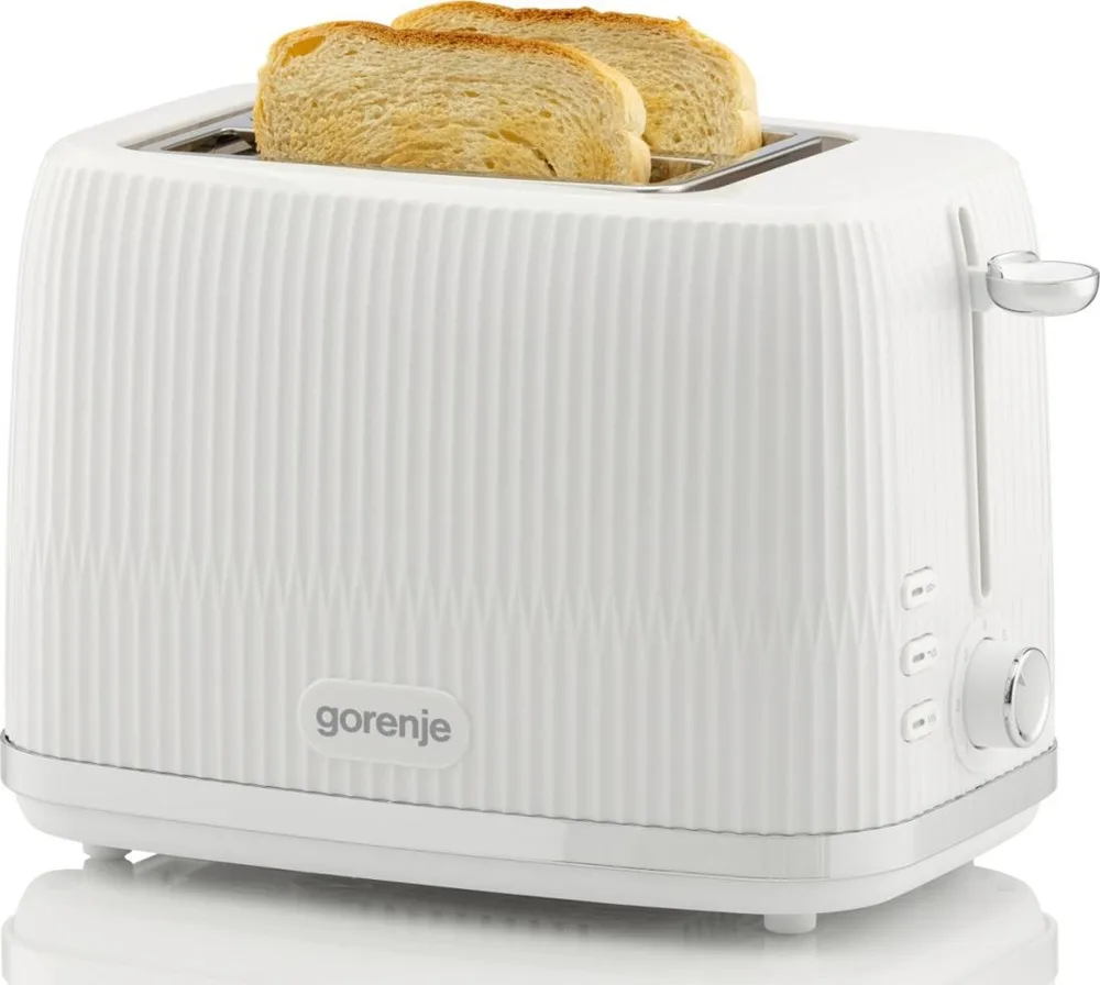 Тостер Gorenje пластик 20,4х24х17,4 см Білий 850 Вт 2 тости 7 режимів обсмажування