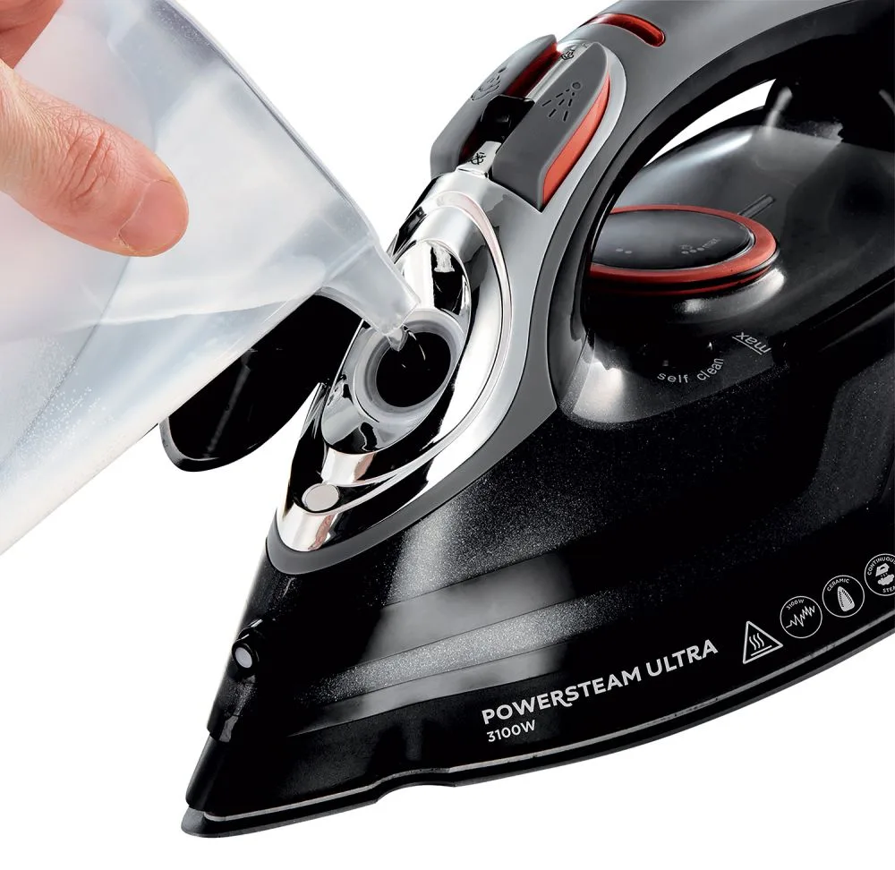 Паровой утюг Russell Hobbs Power Steam Ultra, 3100 Вт, 350 мл, паровой удар 210 г, постоянная подача пара 45 г, керамическая подошва