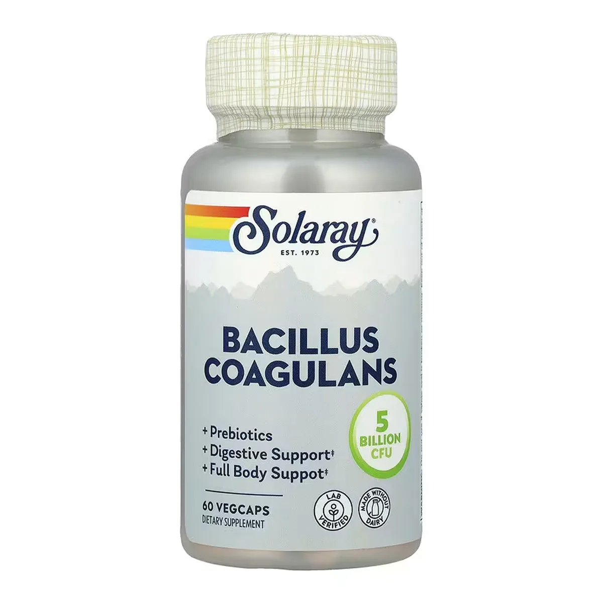 Пребіотики Solaray Bacillus Coagulans 5 мільярдів КОЕ 60 VegCaps
