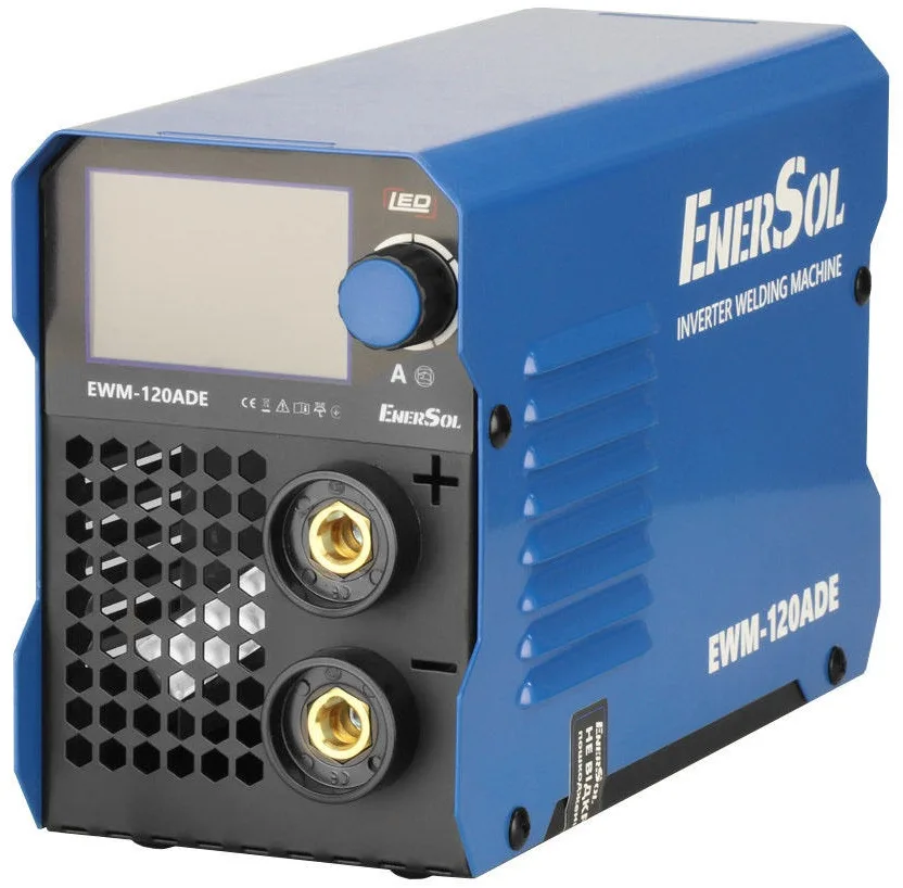 Зварювальний інвертор EnerSol EWM-120ADE 20-120А 5.1кВт 160-260В вагою 2.9кг.