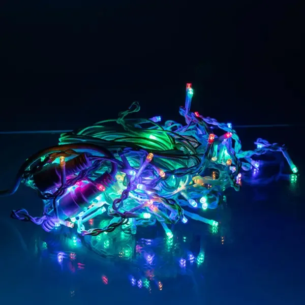 Вулична гірлянда Бахрома 12 м 200 LED білий Різнокольоровий
