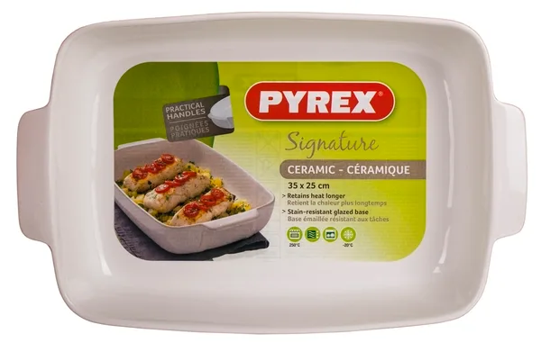 Форма Pyrex керамічна прямокутна 35x25 см біла