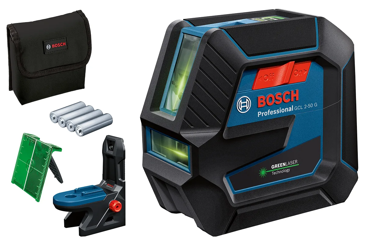 Нивелир лазерный Bosch Professional до 15м зеленый луч для строительства с держателем и чехлом