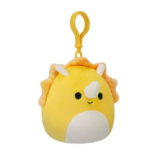 Мягкая игрушка на клипсе Squishmallows Трицератопс 9 см для детей и коллекционеров Мягкая игрушка