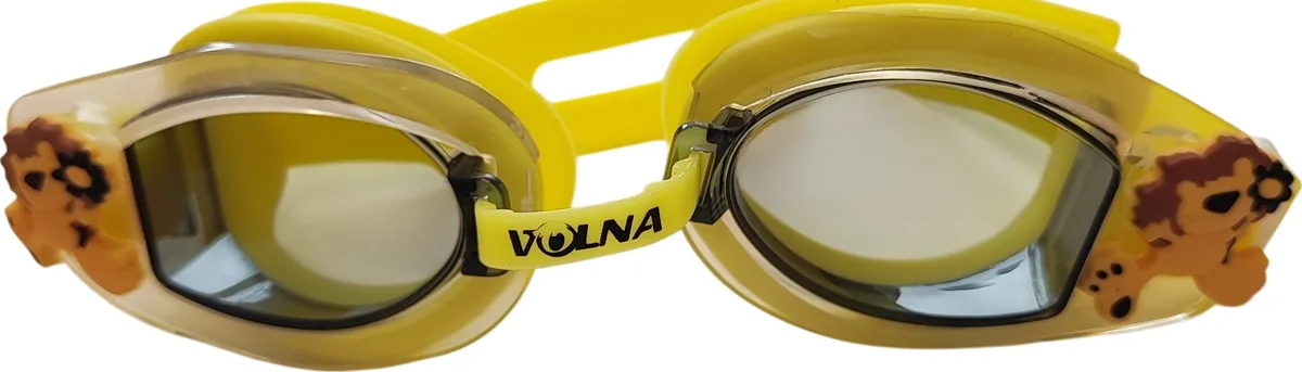 Окуляри для плавання Volna силікон One Size жовті дитячі