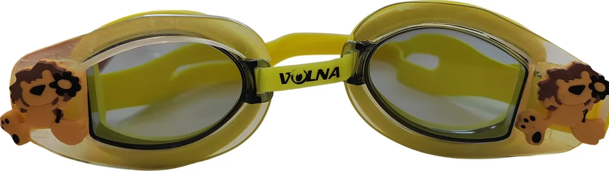 Окуляри для плавання Volna силікон One Size жовті дитячі