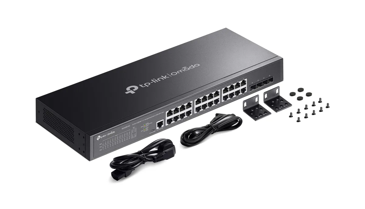 Комутатор TP-LINK SG3428X-M2 24x2.5GE, 4xSFP+, Керований L2