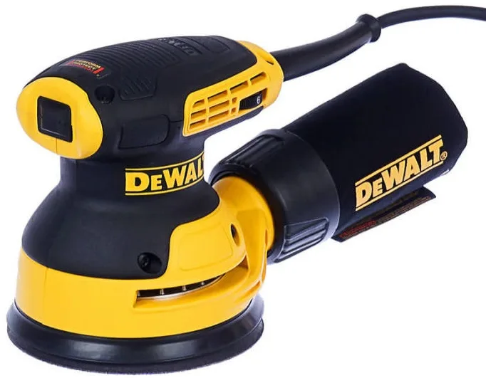 Ексцентрикова шліфмашина DeWalt 280Вт 125мм для обробки дерева і металу шліфувальний інструмент