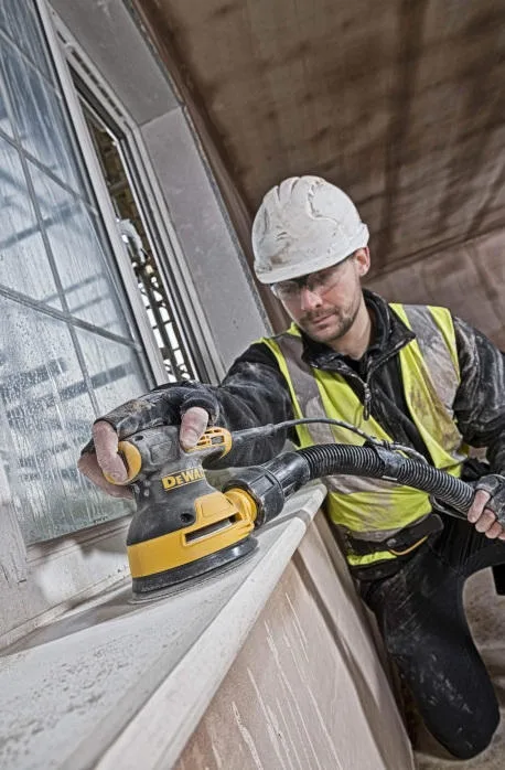 Ексцентрикова шліфмашина DeWalt 280Вт 125мм для обробки дерева і металу шліфувальний інструмент