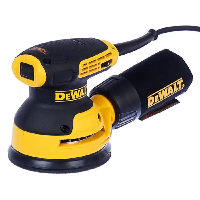 Ексцентрикова шліфмашина DeWalt 280Вт 125мм для обробки дерева і металу шліфувальний інструмент
