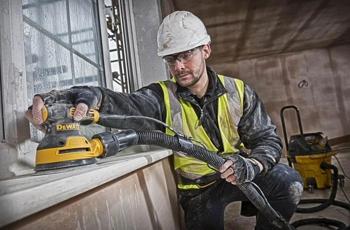 Ексцентрикова шліфмашина DeWalt 280Вт 125мм для обробки дерева і металу шліфувальний інструмент
