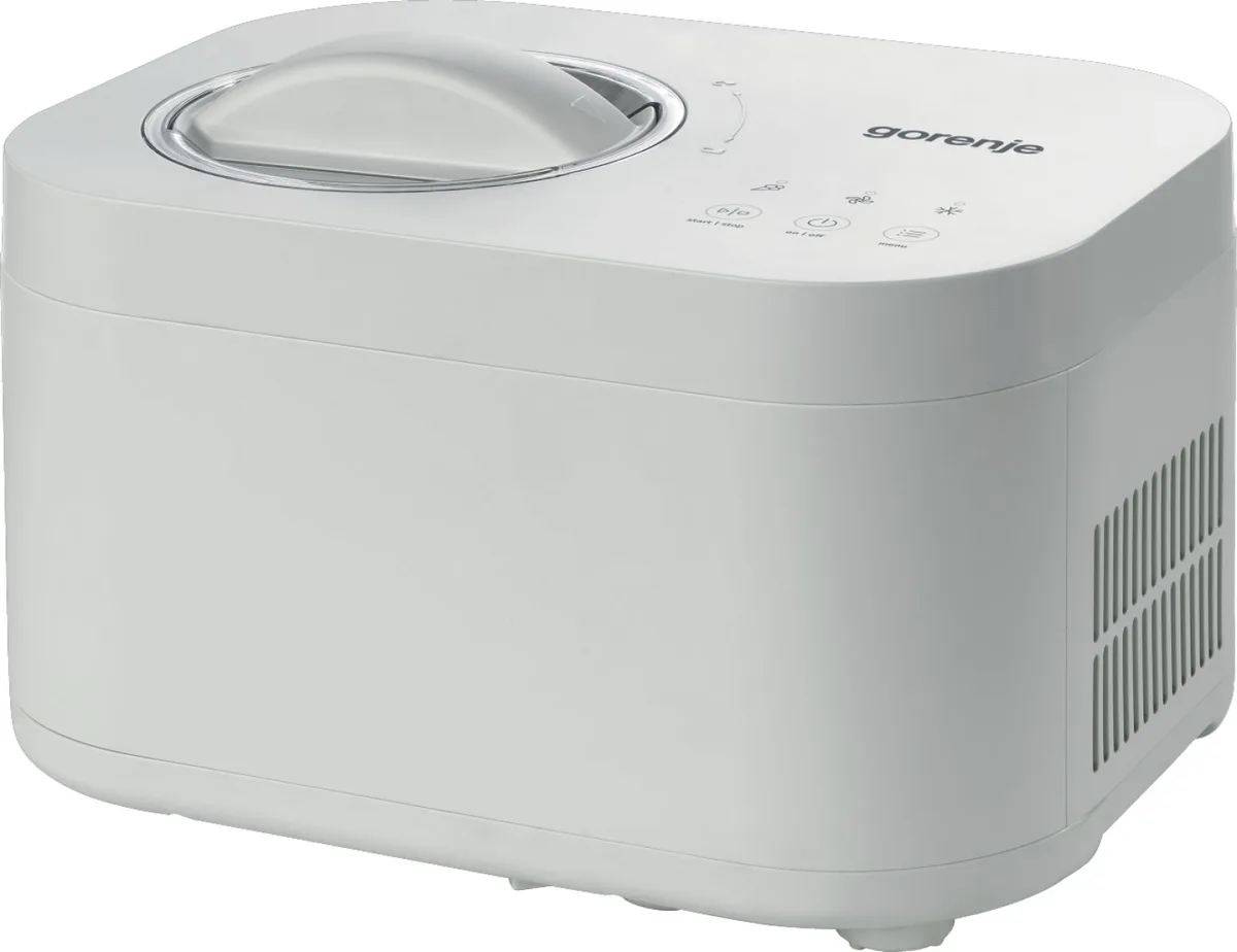 Морозильна машина Gorenje 100 Вт, ємність 1 л, час приготування 30 хв, пластиковий корпус, білий колір.
