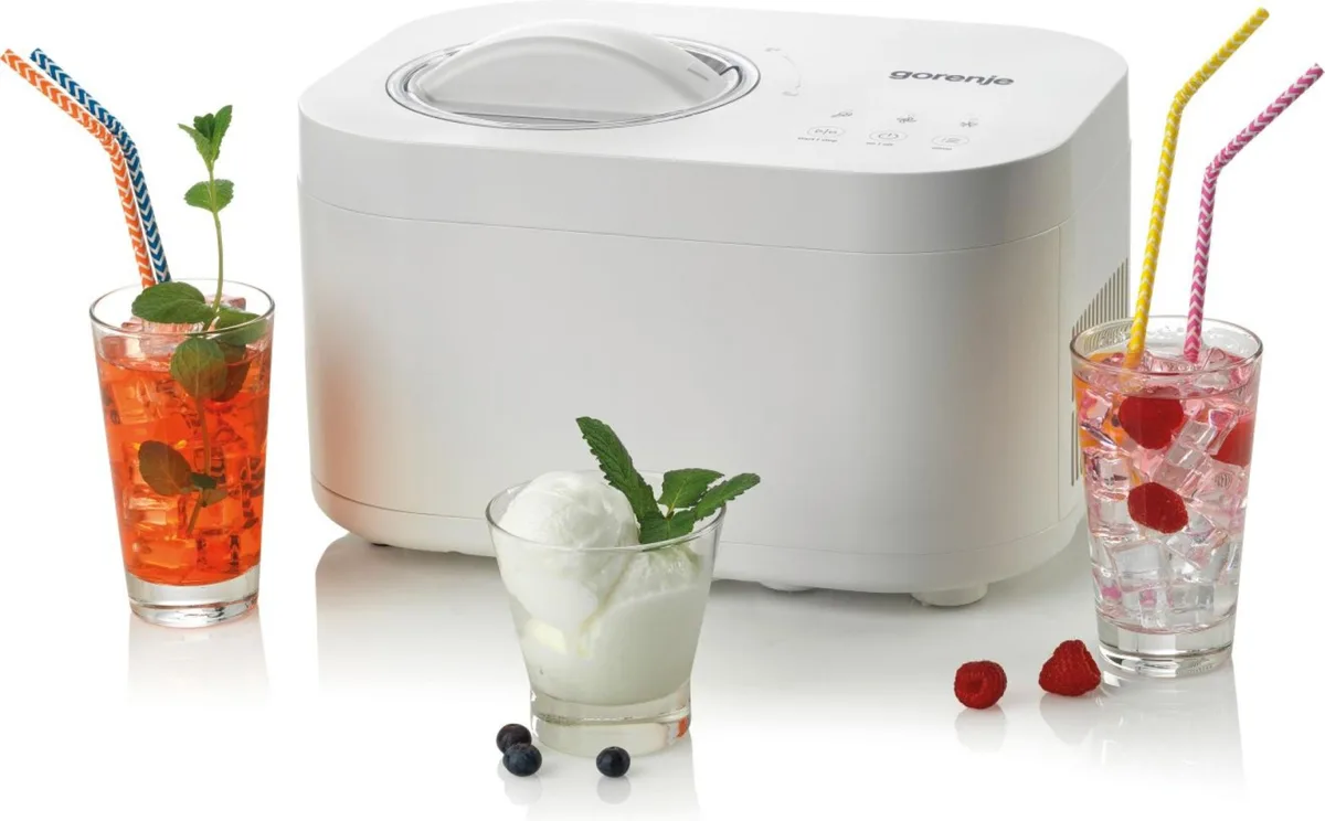 Морозильна машина Gorenje 100 Вт, ємність 1 л, час приготування 30 хв, пластиковий корпус, білий колір.