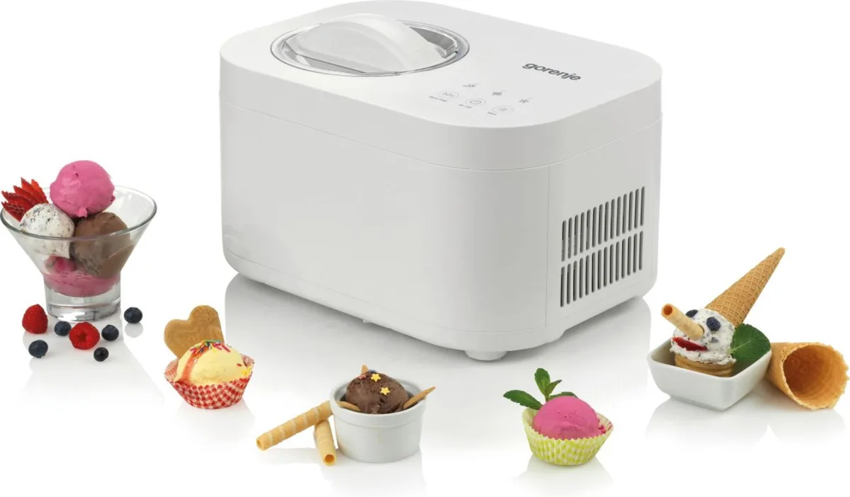 Морозильна машина Gorenje 100 Вт, ємність 1 л, час приготування 30 хв, пластиковий корпус, білий колір.