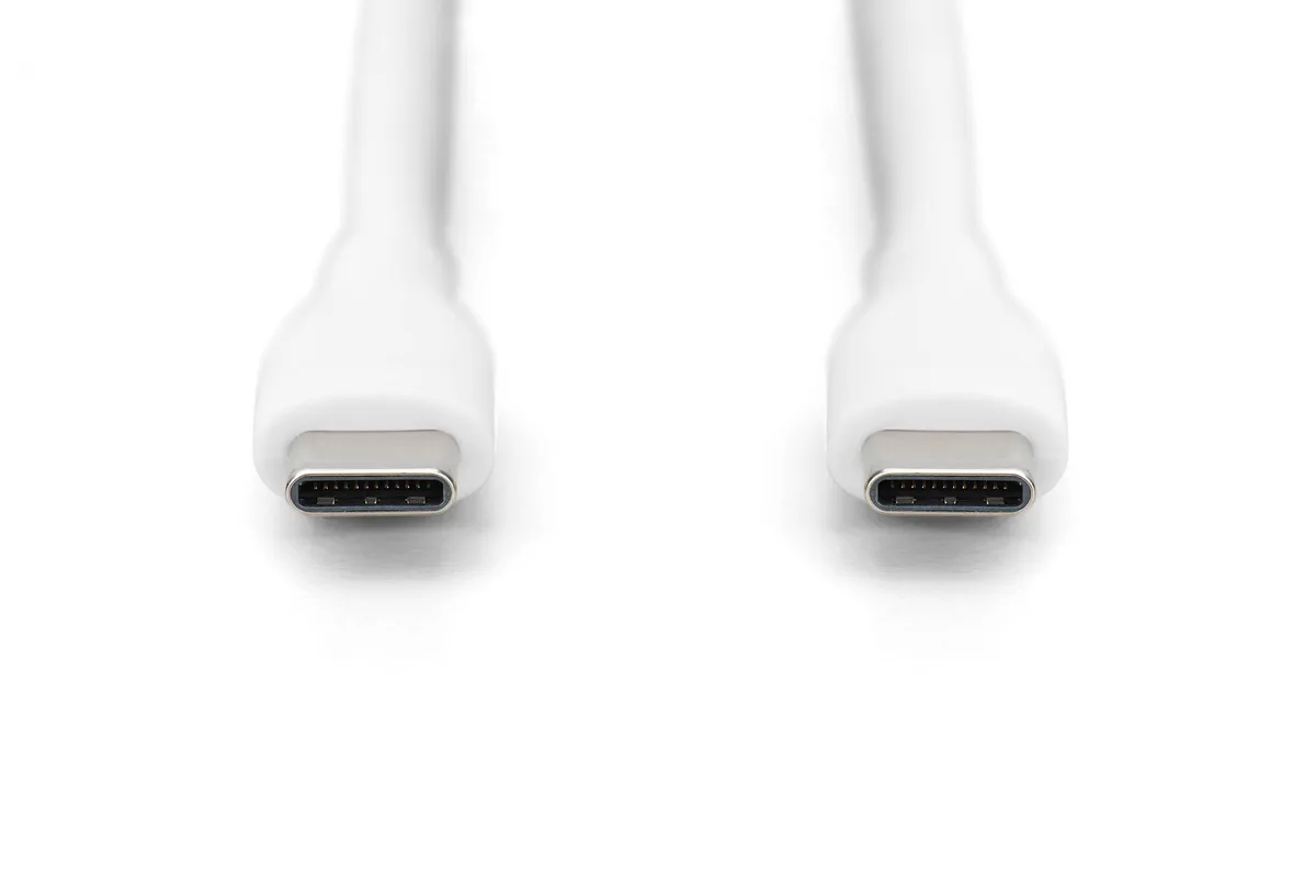 Кабель DIGITUS USB-C > USB-C заряджання/синхронізації, USB 2.0, 60W, силіконовий, 2м, білий