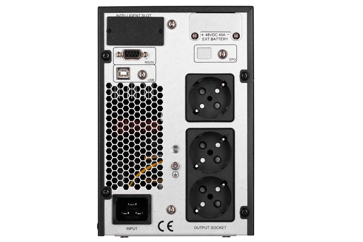 Джерело безперебійного живлення 2E OD2000, 2000VA/1800W, LCD, USB, 3xSchuko