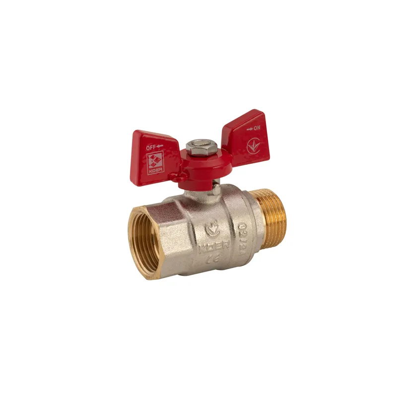 Кран шаровый Koer латунный 3/4" стальной