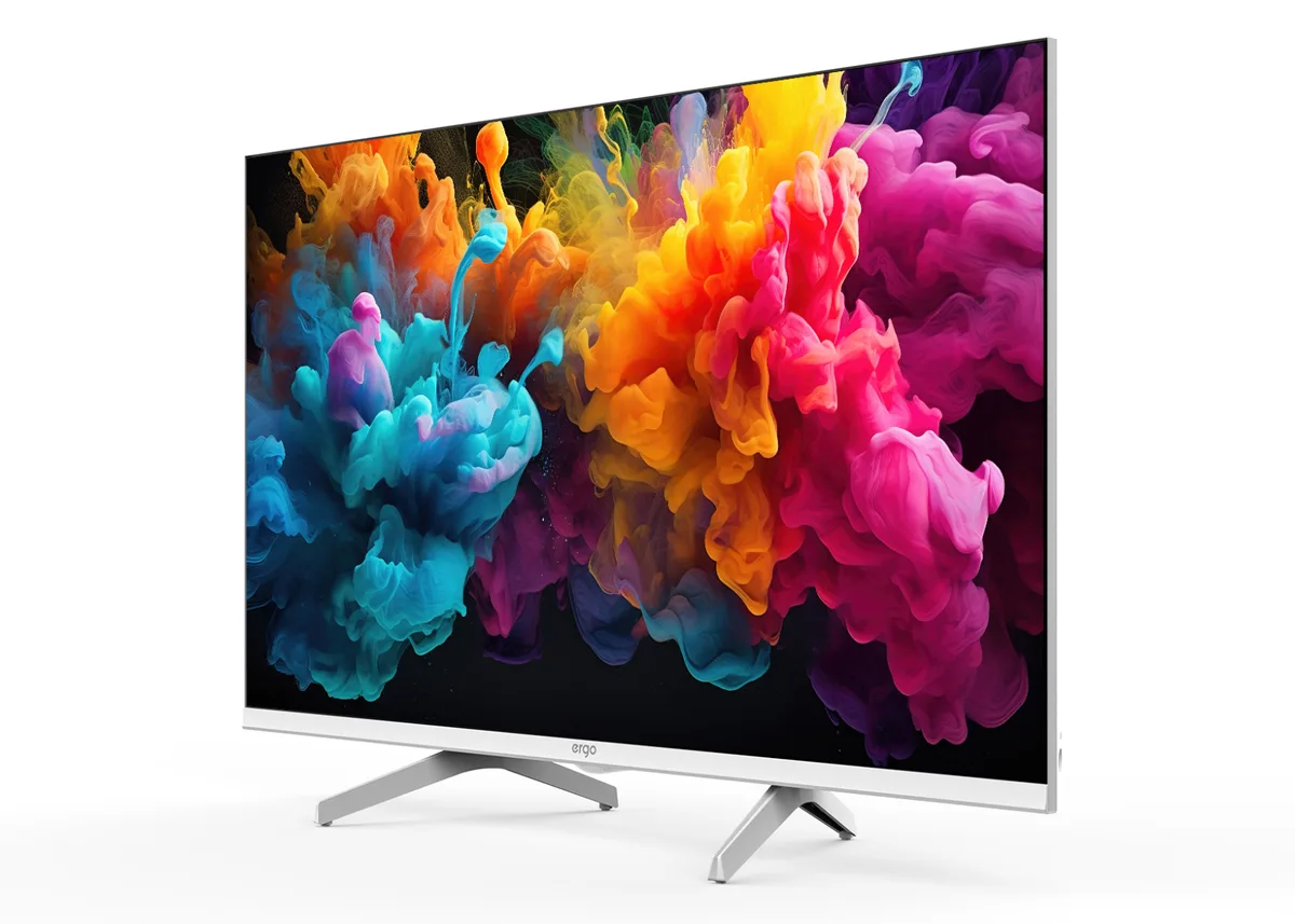 Телевізор ERGO QLED 32 дюйми Білий Full HD