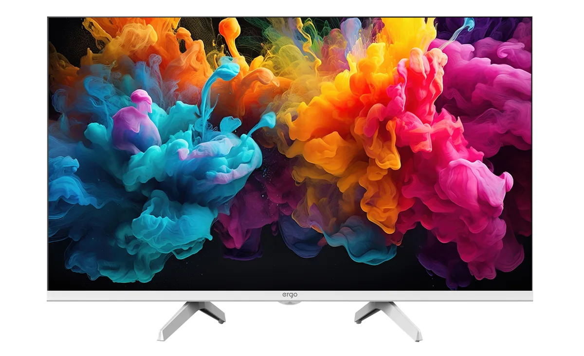 Телевізор ERGO QLED 32 дюйми Білий Full HD